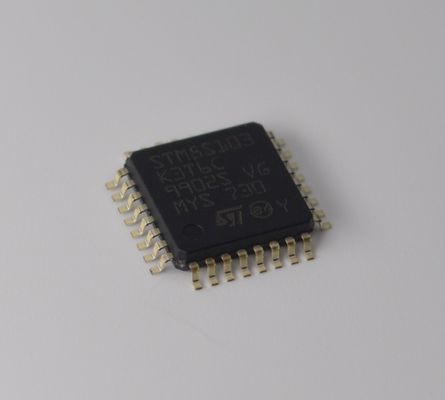 STM8S103K3T6C 8-Bit MCU με 8KB Flash 1KB RAM 16MHz Ταχύτητα 10-bit ADC 4 Χρονόμετρα UART/SPI/I2C Εύρος 2.95V-5.5V and Πακέτο 20-Pin TSSOP