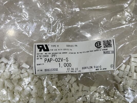 PAP-02V-S 2 Θέση 2.0mm Πίτσα Συνδέσμος Σώμα PA σειρά Πιεστή Συμπίεση Τερματισμός Θετική κλειδαριά Συμπίεση 3A Αξιολόγηση 100V AC για Wire-to-Board και εφαρμογές υψηλής πυκνότητας