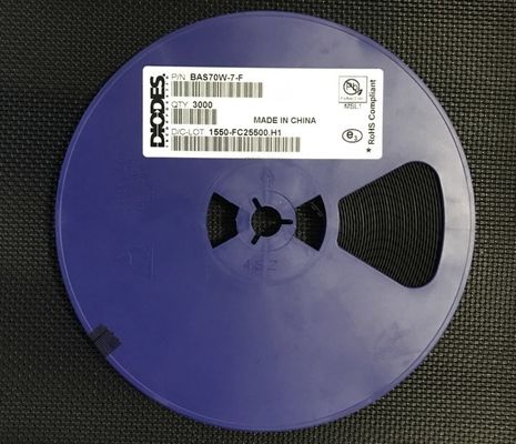 BAS70W-7-F Διπλή σειρά Διοδίου Schottky 70V Αντίστροφη τάση 200mA Προς τα εμπρός ρεύμα χαμηλή τάση VF and διαρροή SOT-323 Πακέτο Μετασχηματισμός υψηλής ταχύτητας Ιδανικό για προστασία and κυκλώματα RF