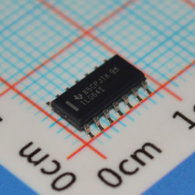 TL064IDR Quad Low-Noise JFET Op Amp 1MHz Bandwidth ±18V Τροφοδοσία 5pA Εισαγωγή Bias 10mV Offset SOIC-14 -40°C έως +125°C Βιομηχανικό βαθμό