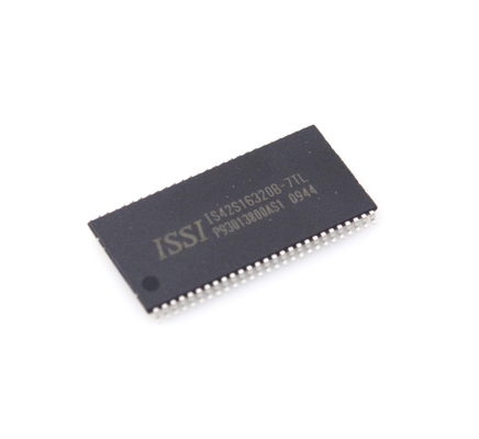 IS42S16320B-7TL SDRAM 64Mb Density 166MHz Speed 3.3V Operation 16Mx16 Organization LVTTL Interface Industrial Temp (-40°C~85°C) Compact TSOP-II Package High Reliability