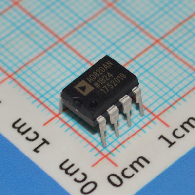 AD820AN Op-Amp 5MHz BW 16V/μs Slew Single/Dual Supply Low 1.8mA Current Rail-to-Rail Out -40°C~125°C 8-Pin DIP/SOIC Βιομηχανική ποιότητα