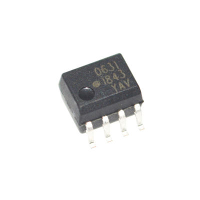 Υπερ-συμπίεση HCPL-0631-500E Υψηλή CMR 3.5kV/μs 10kV/μs Απομόνωση 1mA Χαμηλό ρεύμα Υψηλή θερμοκρασία 110°C 5kV Απομόνωση Υψηλή ταχύτητα 1MBd Wide Vcc 2.7-5.5V SOIC-8 Package