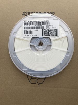 C0805C101J5GACTU 100pF 50V C0G/NP0 0805 Κεραμικός Πυκνωτής ±5% Ανοχή Υψηλή Σταθερότητα Συχνότητας Εξαιρετικά Χαμηλό ESR Υψηλή Τιμή Q και Συσκευασία Tape and Reel για Κυκλώματα Ακριβείας