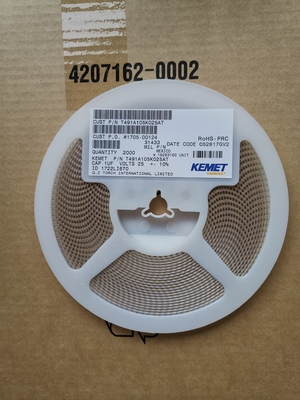 T491A105K025AT 1μF 25V Πυκνωτής Τανταλίου 10% Ανοχή A-Case 125°C Χαμηλό ESR Υψηλή Αξιοπιστία Σταθερή Απόδοση για Εφαρμογές Αυτοκινήτων, Βιομηχανίας & Ιατρικής