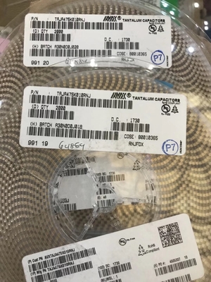 TAJA475K010RNJ 4.7μF 10V Πυκνωτής Τανταλίου 10% Ανοχή Θήκη 1310 Χαμηλής ESR Υψηλής Αξιοπιστίας AEC-Q200 Πιστοποιημένο Ευρύ Φάσμα Θερμοκρασίας για Εφαρμογές Αυτοκινήτων & Βιομηχανίας