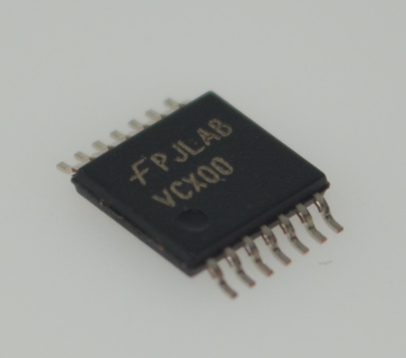 74VCX00MTCX 2.3-3.6V Τετραπλή Πύλη NAND 2-Εισόδων με 3.6V Ανεκτικές Εισόδους/Εξόδους 100mA Ισορροπημένη Οδήγηση Εξόδου Εξαιρετικά Χαμηλή <2.5ns Καθυστέρηση σε Μικρό Πακέτο TSSOP-14