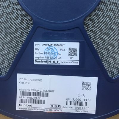 SWPA4018S680MT 68μH Επαγωγέας Ισχύος με Ανοχή 20% Μέγεθος 4018 Ρεύμα Κορεσμού 1.24A Ρεύμα Ανόδου Θερμοκρασίας 1.15A Θωρακισμένη Κατασκευή -40°C έως 125°C Εύρος Συμμόρφωση RoHS Συσκευασία Ταινίας and Τροχού