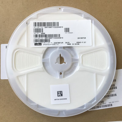 GRM188R71C222KA01D 2.2nF MLCC 16V Αξιολόγηση Διηλεκτρικό X7R Θήκη 0603 Ανοχή 10% Σταθερή Απόδοση Υψηλής Συχνότητας Ιδανικό για Φιλτράρισμα και Κυκλώματα Συντονισμού