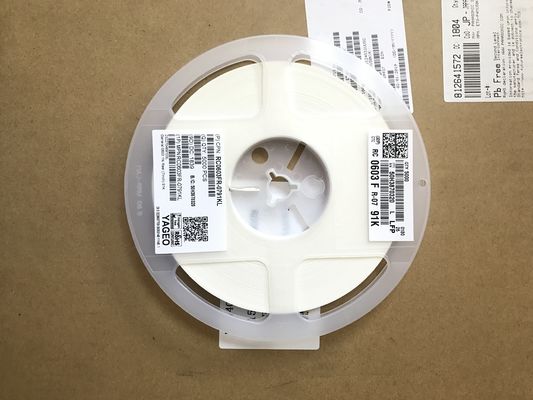 RC0603FR-0791KL 91kΩ Precision Resistor 0603 Case 1% Tolerance 100ppm/°C TCR 0.1W Rating Thin Film Technology Halogen-Free RoHS Compliant for Medical & Test Equipment