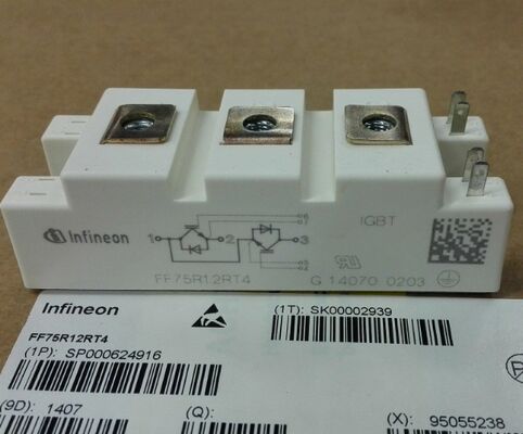 FF75R12RT4 1200V 75A Μονάδα IGBT Χαμηλό Vce(sat) Υψηλή Ανθεκτικότητα σε Βραχυκύκλωμα Χαμηλές Απώλειες Μεταγωγής Υψηλή Μόνωση Για Βιομηχανικούς Δίσκους και Inverters UPS