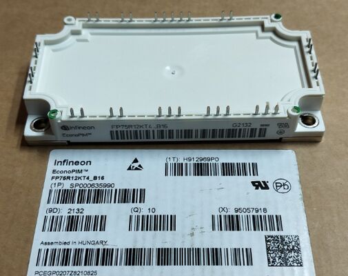 FP75R12KT4 B16 1200V 150A PIM IGBT Module Trench Field Stop Low VCE(sat) 2.25V Ενσωματωμένη Διόρθωση και NTC Βάση Χαλκού 150°C Λειτουργία για Κινητήρες και UPS