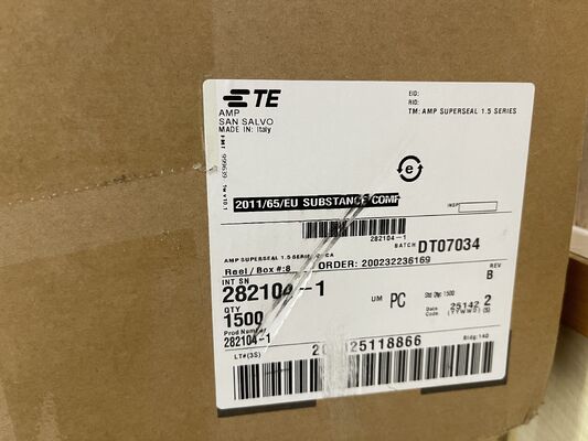 282104-1 2 Θέσεων 5.0mm Pitch Κεφαλίδα Καλωδίου-προς-Πλακέτα Κάθετη Διάτρητη Θηλυκωτή με Κλείδωμα Τριβής Πολωμένη UL 94V-0 για Τροφοδοτικά και Βιομηχανικούς Ελέγχους